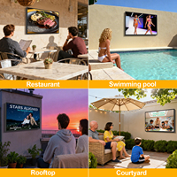 Televisor Inteligente para Exteriores de 75 Pulgadas, 55'65', 4K UHD, 2500 Nits, Pantalla LCD Resistente al Agua y Legible bajo la Luz Solar, con Control Remoto con Asistente de Voz para Centros Comerciales
