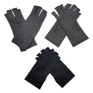Guantes deportivos antideslizantes de medio dedo con agarre de silicona para conducir, entrenamiento físico, soporte articular y actividades al aire libre - Product Image 5