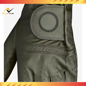 Venta al por mayor de guantes de golf de piel de oveja transpirables de alta calidad de diseño personalizado y logotipo de dedos completos de cuero desgaste OEM empaquetado - Product Image 3