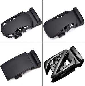 Cinturón Negro Casual de Lujo con Hebilla de Aleación Personalizada, Patrón Transpirable, Ligero y Duradero para Hombre - Product Image 5