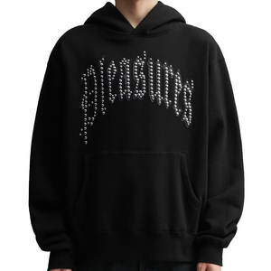 Offre Spéciale à capuche en strass pour hommes avec logo personnalisé et design respirant fermeture éclair Basics Sweats à capuche personnalisés en strass - Product Image 2