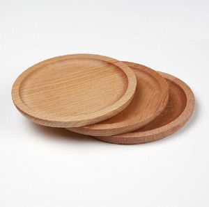 Wooden Tea & <b>Coffee</b> Serving Coaster Round <b>Walnut</b> Color for Home & Restaurant Drinks Serving Coaster with Holder - Product Image 2