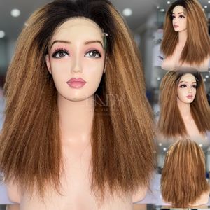 Perruques de couleur de surbrillance à texture droite Yaki de haute qualité de cheveux humains vietnamiens - Product Image 1