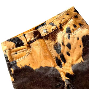 Shorts en cuir de vache véritable, solides, décontractés, tendance, confortables, de haute qualité, service OEM, vêtements de tous les jours - Product Image 3