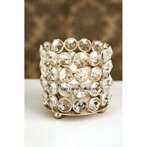 Centres de table de mariage en perles de cristal faits à la main support votif pour la maison et le décor d'éclairage de table de mariage - Product Image 4