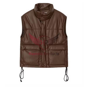 <b>Men's</b> Women's Vintage Brown Genuine Cow Leather Waistcoat Custom Size Warm 3D Pattern Winter <b>Vest</b> Breathable Casual for Safety - Product Image 1