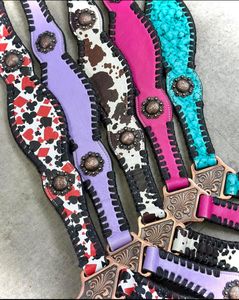 ชุดหมุดยึดแบบตะวันตกทำด้วยมือพร้อมหนังพรีเมี่ยมและที่สวมหัวหนังจระเข้ปกหน้าอกเครื่องมือตกแต่งสำหรับม้า - Product Image 6