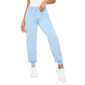 Joggers de lavado ácido de aspecto Vintage para mujer, ropa de calle personalizable con frente plano, venta directa de fábrica al por mayor para la temporada de invierno - Product Image 4