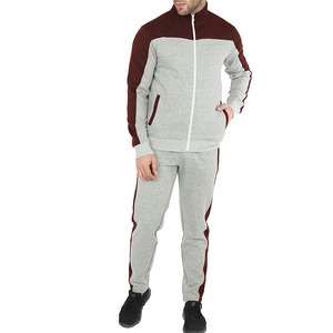 Ensemble de survêtement décontracté pour homme 2026, blocs de couleur, polyester, patchwork, fermeture éclair, jogging, respirant, séchage rapide, 2 pièces - Product Image 1