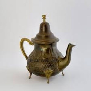 Théière et bouilloire en laiton avec poignée en plaqué or du fabricant indien Most Fancy Unique Designer Dernier modèle vente chaude - Product Image 1