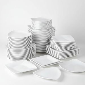 طبق تقديم مخصص غير قابل للكسر للمطاعم، أدوات مائدة من الميلامين الأبيض الآمن للطعام، صحن مربع للفنادق والاستخدام المنزلي بالجملة - Product Image 1