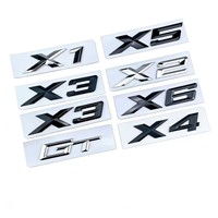 Etiqueta Adhesiva para Modelo de Auto, Letras 3D, Emblema para Maletero Trasero, Negro/Plateado, Compatible con X1-X7, Accesorios de Repuesto
