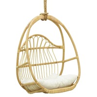 Chaise suspendue en rotin naturel modèle œuf décoration de jardin vente en gros de balançoires en rotin meilleur prix jamais
