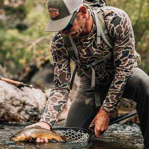 مخصص بيع بالجملة نايلون سبانديكس قماش مطاطي للرجال الصيد هوديس طويلة الأكمام كامو الطباعة الصيد هوديس قمصان المشي لمسافات طويلة - Product Image 2