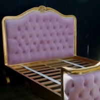 Chateau Tufté Versailles Lit, Mobilier Chambre Campagne Française Or