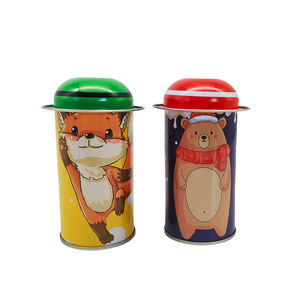 Latas de Especias de Cocina Rústicas de Hojalata con Diseño de Dibujos Animados, Latas de Muestras de Granos de Café, Latas de Almacenamiento de Dulces de Chocolate, Embalaje de Regalo para Niños - Product Image 2