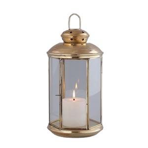 Candle Holder <b>Lantern</b> Golden Moroccan Stainless Steel Handle Metal Home Decoration <b>Lantern</b> - Product Image 1