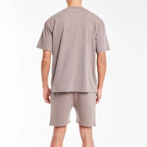 Ensemble de t-shirts et de shorts en coton à la mode pour hommes, vêtements confortables et respirants pour hommes, séchage rapide, ensembles grande taille pour hommes, OEM - Product Image 2