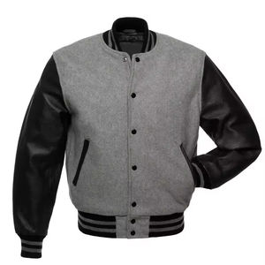 Chaquetas Varsity Talla Grande para Hombre, Forro Polar, Logotipo Personalizado Bordado, 100% Algodón, Servicios OEM, Chaqueta de Invierno - Product Image 1