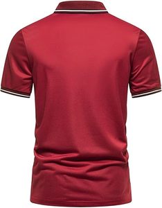 T-shirts de polo de golf de vêtements de sport de la meilleure qualité avec polos personnalisés respirants à panneau uni - Product Image 4