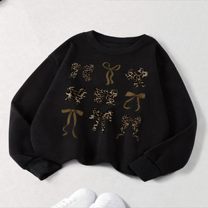 Lavable 100% algodón estilo vintage pesado cuello redondo pulóver sudadera de mujer - Product Image 2