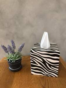 Boîte porte-papier de soie pour cuisine de salle à manger, commodes de chambre et décoration intérieure nouveau motif incrustation de résine de marbre noir en bois - Product Image 6