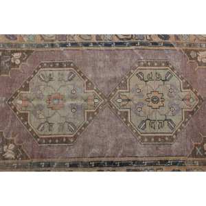 Tapis turc vintage grande surface 4.2x8.6ft fait à la main en laine marron Beige Patchwork Design rectangulaire couloir Latex pour la décoration de la chambre - Product Image 5