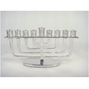 Bougeoir Menorah en laiton Centre de table 9 Bougeoirs pour décoration intérieure, mariage, église - Product Image 5