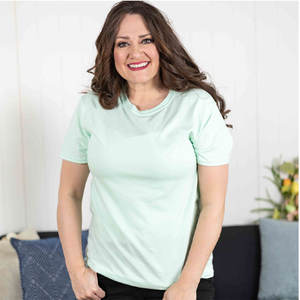 Camiseta de Cuello Redondo de Algodón Orgánico Peinado para Adultos - Product Image 5