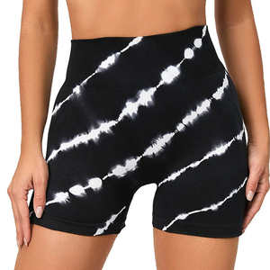 2025 Shorts de sport de levage des fesses respirants taille haute pour femmes Leggings d'entraînement coupe ajustée avec conception de motard de Yoga imprimé à chaud - Product Image 1