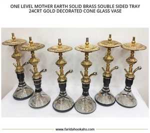 La mejor gama de latón macizo Farida Hookah Groups Heavy Duty con acabado de laca de lujo - Product Image 6