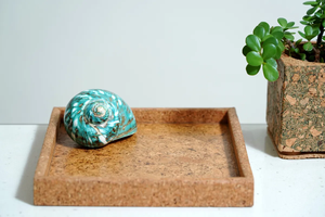 ถาดเสิร์ฟไม้ก๊อกทรงกลมหรูหราถาดมะกอกทำมืออุปกรณ์ร้านอาหารโรงแรมสำหรับใช้ในครัวเรือนเป็นมิตรกับสิ่งแวดล้อม - Product Image 4