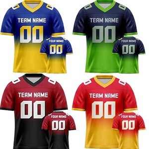 Meilleur service OEM Vente en gros de haute qualité logo personnalisé impression par transfert de chaleur court maillot de football américain vente à bas prix - Product Image 1