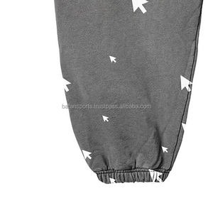 Pantalones de chándal holgados para correr de talla grande de diseñador personalizado 100%, pantalones informales de pierna recta y pierna ancha para correr, pantalones lavados para hombre - Product Image 4