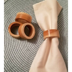 Modern Style <b>Table</b> <b>Top</b> Wood Napkin Holder Handcrafted Wooden Napkin Ring Tissue Holder For Elegant <b>Table</b> <b>Decor</b> Best Price - Product Image 3