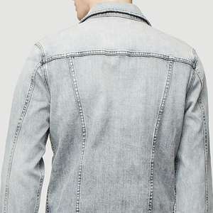 Veste en jean personnalisée de haute qualité pour hommes, vente en gros, style hip-hop imperméable et respirant pour l'hiver, avec design de lettres sur le devant, vintage - Product Image 6