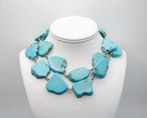 Nueva llegada 2024 joyería de moda collar de cuentas de piedra de resina azul cielo para mujeres y niñas a precio asequible - Product Image 6