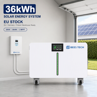 Système de Stockage d'Énergie Domestique (ESS) au Lithium 36 kWh 51,2 V 720 Ah avec Barre Lumineuse LED et Onduleur 20 kW pour la Sauvegarde Énergétique de Toute la Maison, Plus de 10 000 Cycles, Stock UE Allemagne Pologne