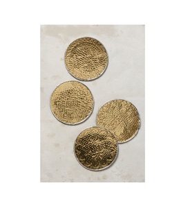 ชุดถาดรองแก้วโลหะทำจากทองเหลืองโบราณสวยงามสำหรับบ้านไร่แบบชนบทสไตล์โบฮีเมียนห้องครัวใช้ตกแต่งบ้านสำนักงาน - Product Image 1