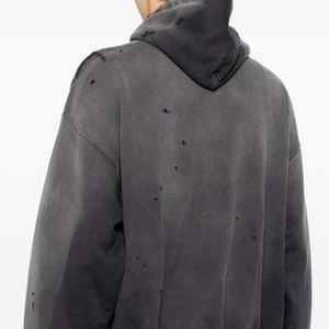 Jersey de manga larga de gran tamaño con logotipo personalizado 100% algodón para hombre, sudaderas con capucha y lavado ácido, servicio OEM - Product Image 6