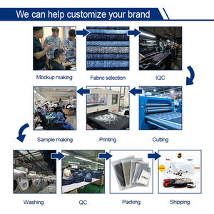 DiZNEW OEM Nuova Tendenza Giacca con Zip 100% Cotone, Logo Personalizzato, Giacche in <span class=keywords><strong>Jeans</strong></span> Vintage Stonewashed da <span class=keywords><strong>Uomo</strong></span> - Product Image 6