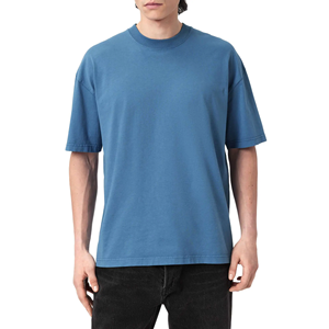 T-shirt en coton uni pour homme, coupe classique, manches courtes, col rond, design décontracté, tricoté, toile 300g, anti-rétrécissement, ROLEIN - Product Image 5