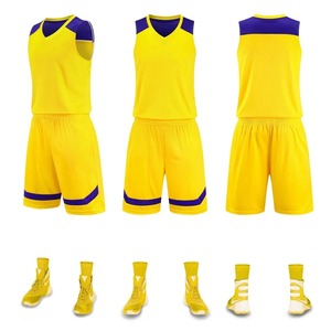 Ropa de baloncesto, uniforme de baloncesto para niños, Kit de entrenamiento con bolsillos de doble cara, número impreso, ropa de pelota para adultos masculinos - Product Image 6