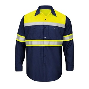 ชุดเสื้อผ้าทำงานสำหรับผู้ชาย, ชุดเครื่องแบบ100% ยาวผ้าฝ้ายแขนยาวสะท้อนแสงกางเกงคาร์โก้กันน้ำแห้งเร็ว - Product Image 3