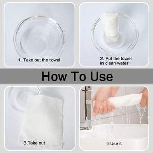 Serviette jetable ultra douce 100% coton Serviettes compressées jetables en coton parfaites pour les voyages - Product Image 6