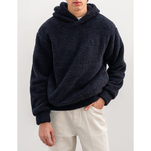 High Quality Custom Made <b>Men's</b> <b>Sherpa</b> <b>Fleece</b> <b>Hoodie</b> Most Popular for Winter Season Plain Dyed Technique hoodies - Product Image 4