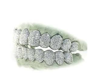 8 Top 8 Bottom Entièrement Glacé Moissanite Diamant Hip Hop Grillz Or Massif 14K 30g Dent Fine - Product Image 4