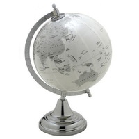 Globe terrestre décoratif en aluminium de haute qualité, classique, écologique, éducatif, couleur or, sculpture creuse rotative