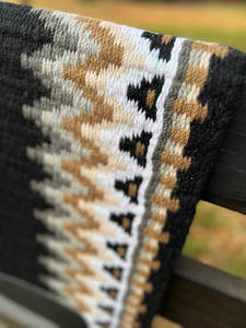 Western Show Horse Saddle Blanket Diseño de Nueva Zelanda Manta de sillín de lana hecha a mano Top Wool Saddle Pad Size - Product Image 3