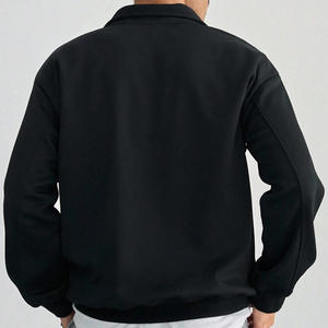 Sweatshirts à col zippé et épaules tombantes imperméables personnalisés, parfaits pour les hommes Sweatshirts de style extérieur - Product Image 4